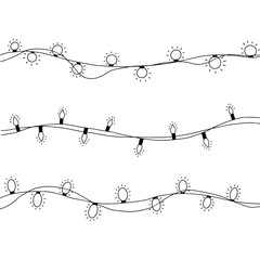 Hand drawn Christmas lights.