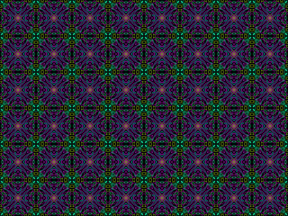 Seamless endless repeating bright ornament of multi-colored geometric shapes