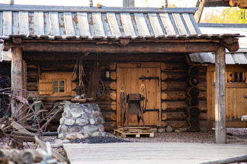 ancient, wooden. country house