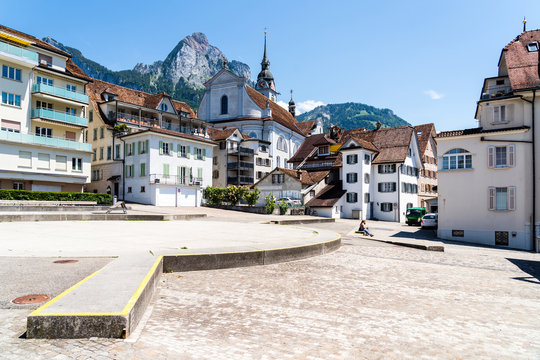 Hauptplatz von Schwyz, Kantonshauptstadt, Schweiz