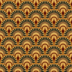 Egyptian Motif Fish Scales Seamless Pattern © Alice Iranon