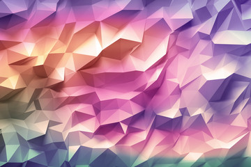 Colorful surface made of triangles