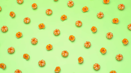 Fruit orange tangerine pattern 3d render realist summer food background