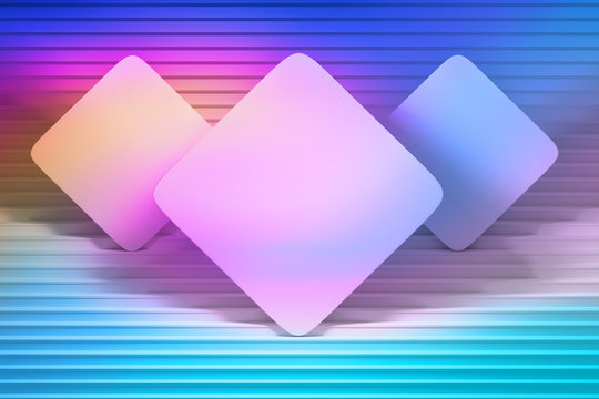 Colorful presentaiton mock up with square cards