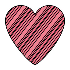 heart love silhouette isolated icon