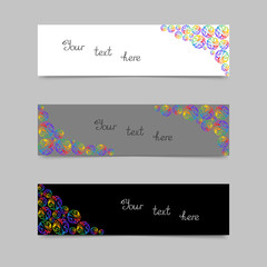 Fototapeta premium Set of Cards or Banners with Colorful Circles.