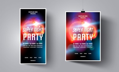 Party flyer,poster template.Abstract background design banner for music night club,disco club,dance event,invitation,dj card,holiday,celebration,entertainment,show,concert.Modern vector illustration.