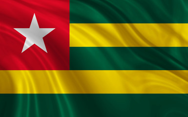 Flag of Togo with waves