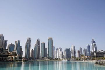 The skyline of the city ;Dubai; United Arab Emirates