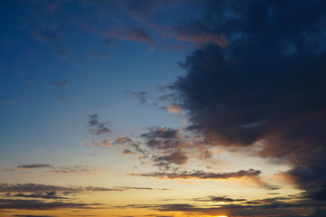 sunset over the sea