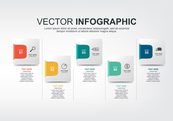 infographic elements design with 5 options