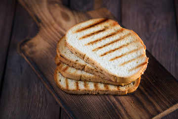 Fresh bread from the bakery for sandwiches and grilled toasts for the whole family