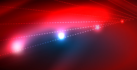 Obraz premium Color neon lights with waves abstract background