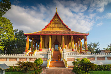 Haw Phra Kaew (Temple of the Emerald Buddha), Vientiane, Laos.