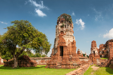 Ruins of Wat Phra Mahathat, Ayutthaya, Thailand, Asia.