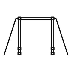 Horizontal bar icon. Outline horizontal bar vector icon for web design isolated on white background