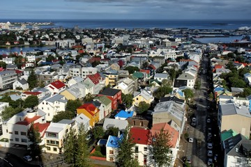 Panorama of Reykjavík  -  the capital and largest city of Iceland © robnaw