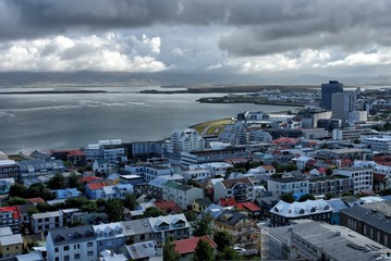 Panorama of Reykjavík  -  the capital and largest city of Iceland © robnaw