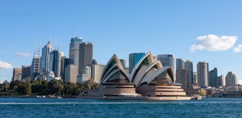 Deurstickers Sydney Sydney, Australië. Operahuis en horizon.