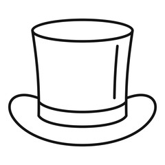 Magic hat icon. Outline magic hat vector icon for web design isolated on white background