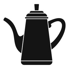 Coffee pot icon. Simple illustration of coffee pot vector icon for web design isolated on white background