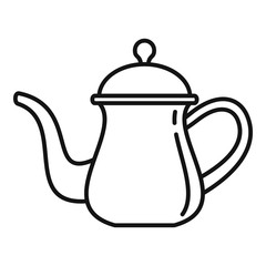Arabic coffee pot icon. Outline arabic coffee pot vector icon for web design isolated on white background