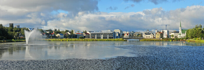 Panorama of Reykjavík  -  the capital and largest city of Iceland © robnaw