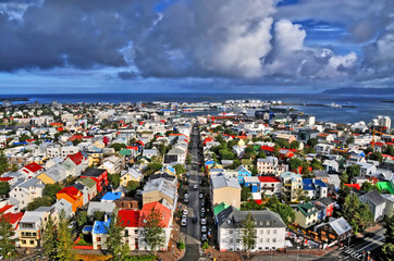 Panorama of Reykjavík  -  the capital and largest city of Iceland © robnaw