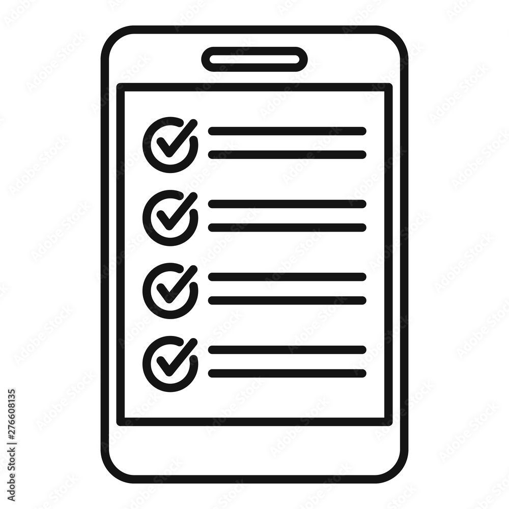 Poster tablet actions icon. outline tablet actions vector icon for web design isolated on white background