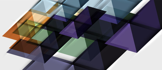 Obraz premium Triangle geometrical modern business presentation design template