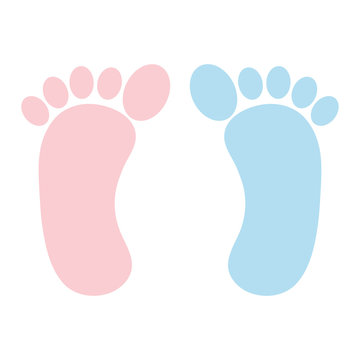 baby foot prints decorative icons