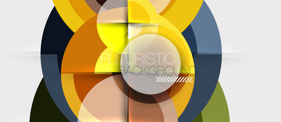 Fototapeta premium Geometric design abstract background - circles