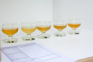 dégustation de verre de bière