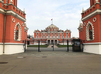 Fototapeta premium Petrovsky Palace in Moscow, Russia 09.04.2019