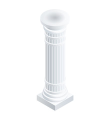 Column pillar icon. Isometric of column pillar vector icon for web design isolated on white background