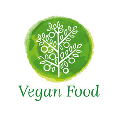 Vector natural, organic food, bio, eco labels and shapes on white background.