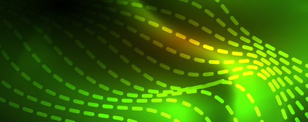 Obraz premium Shiny neon lines techno magic futuristic background, magic energy space light concept, abstract background wallpaper design