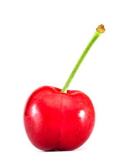 Appetizing sweet cherry on a white background.