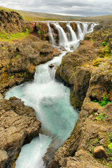 Kolugljufur waterfall on Island