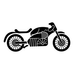 Old motorbike icon. Simple illustration of old motorbike vector icon for web design isolated on white background