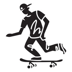 Modern skater icon. Simple illustration of modern skater vector icon for web design isolated on white background