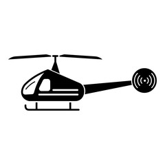 City helicopter icon. Simple illustration of city helicopter vector icon for web design isolated on white background
