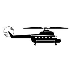 Cargo helicopter icon. Simple illustration of cargo helicopter vector icon for web design isolated on white background