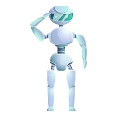 Ai humanoid icon. Cartoon of ai humanoid vector icon for web design isolated on white background