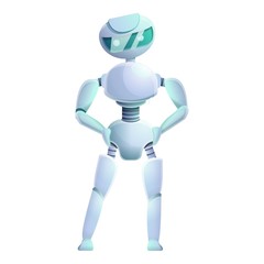 Cyber humanoid icon. Cartoon of cyber humanoid vector icon for web design isolated on white background