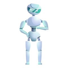 Artificial humanoid icon. Cartoon of artificial humanoid vector icon for web design isolated on white background