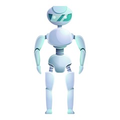 Obraz na płótnie Canvas Bionic humanoid icon. Cartoon of bionic humanoid vector icon for web design isolated on white background