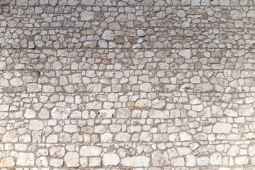 Wall made of white limestone.