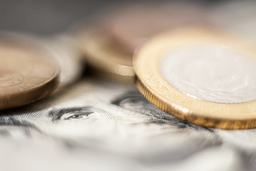 Conceptual image of money. Elements that represent monetary. Elements that represent monetary success