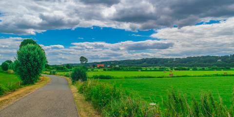 Panoramic view of Dutch Country Road